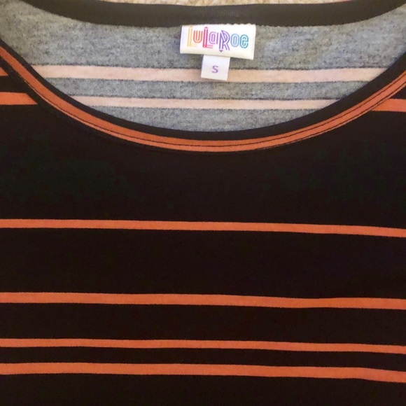 Small Striped LuLaRoe Julia Dress - Picture 2 of 3